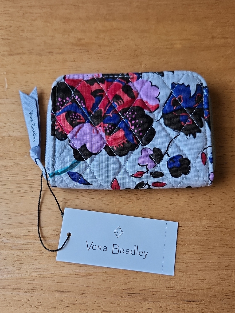 Vera Bradley RFID Small Zip Around Wallet Vineyard Floral